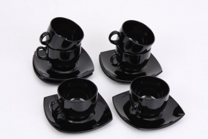 Люминарк чайный сервиз Квадрато Quadrato black