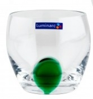 Набор стаканов ДРИП зеленые 4шт 300мл низкие